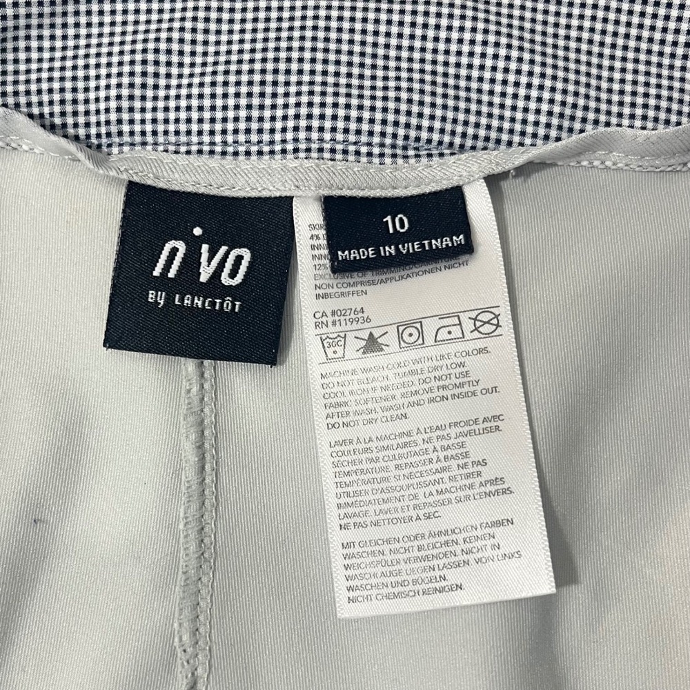 N'vo Golf Skort Womens 10 Blue Gingham Pleated Performance Skirt Stretch - Picture 3 of 8